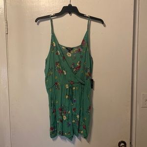 Express Green Floral Romper